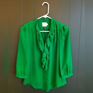Women's HD in Paris Kelly Green Blouse size 0